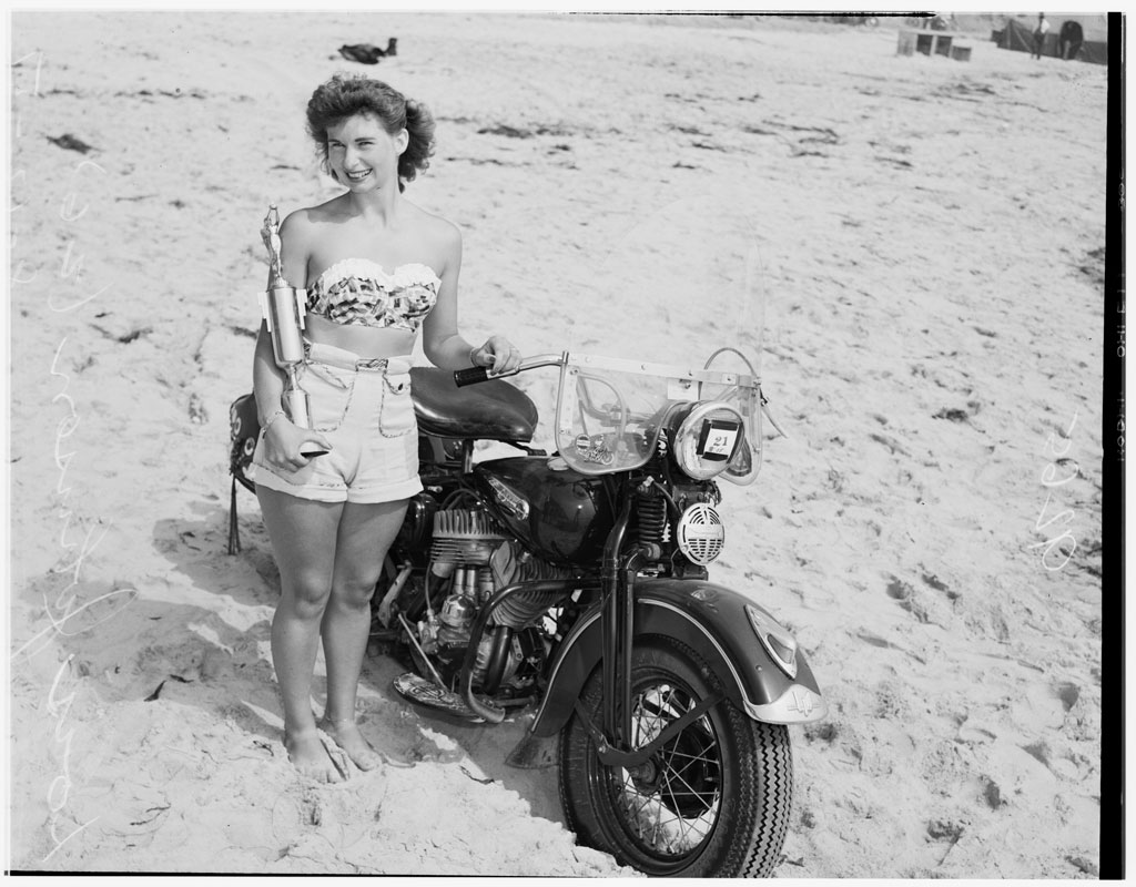 Lois Johnson, 26, of West Los Angeles, named Miss Southern California Motorcyclist 1951.jpg